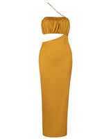 Keely Midi Dress-Yellow