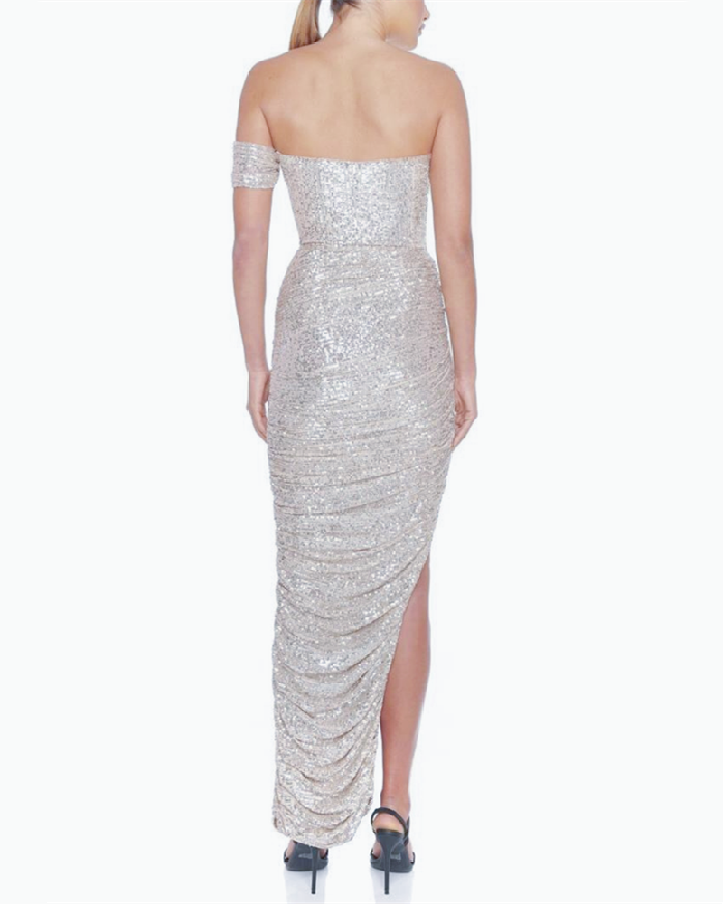 Amirah Maxi Dress-Silver