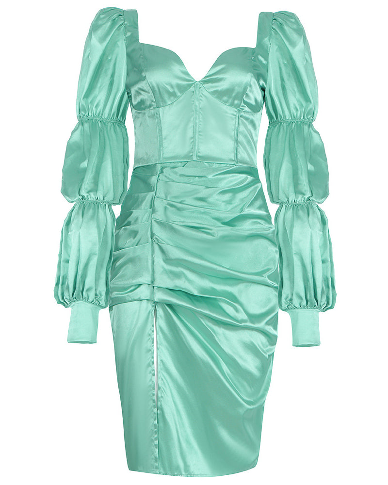 Frida Midi Dress-Green