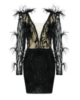 Cora Mini Dress-Black