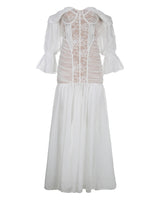 Cloe MIDI DRESS-WHITE