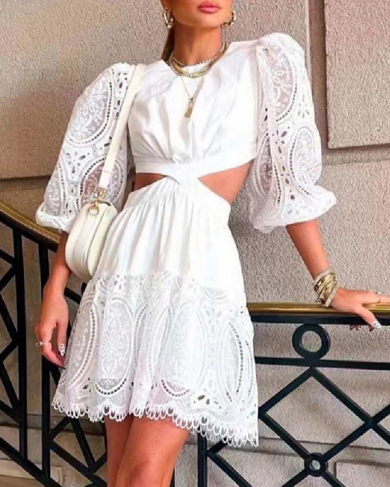 Isla Mini Dress-White