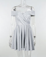 Luciana Mini Dress-Silver