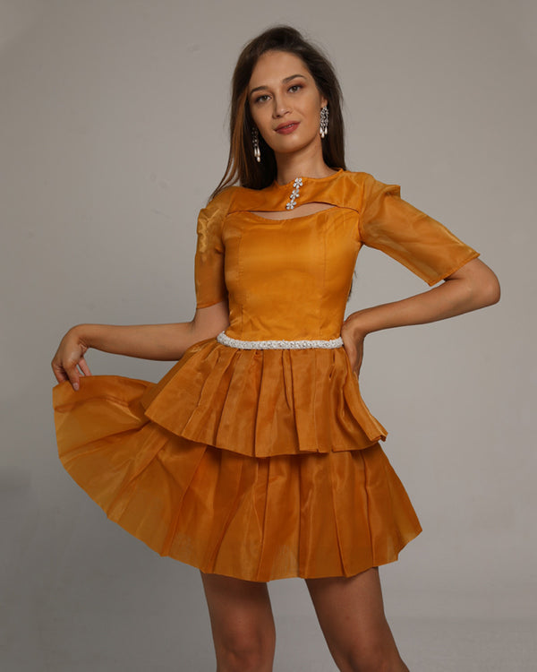 Jazmine Mini Dress-Orange