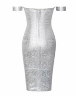 Emily Mini Dress-Silver