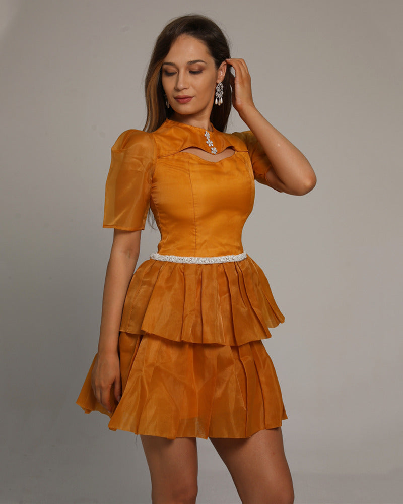 Jazmine Mini Dress-Orange