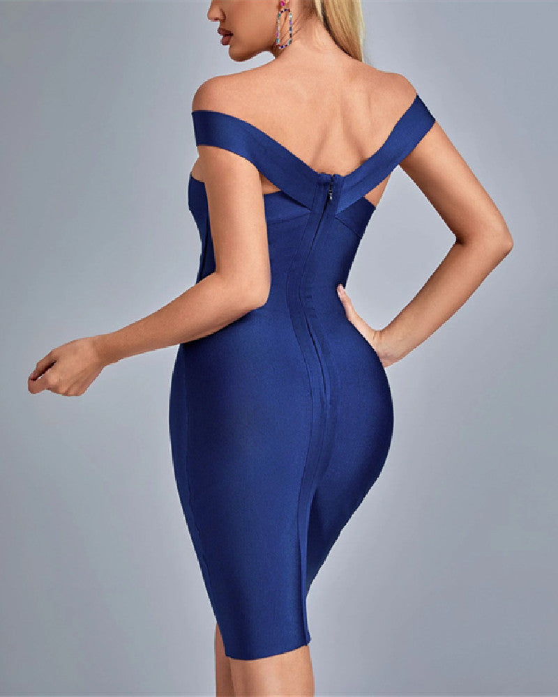 Cora Midi Dress-Blue