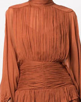 Charlize Mini Dress-Brown