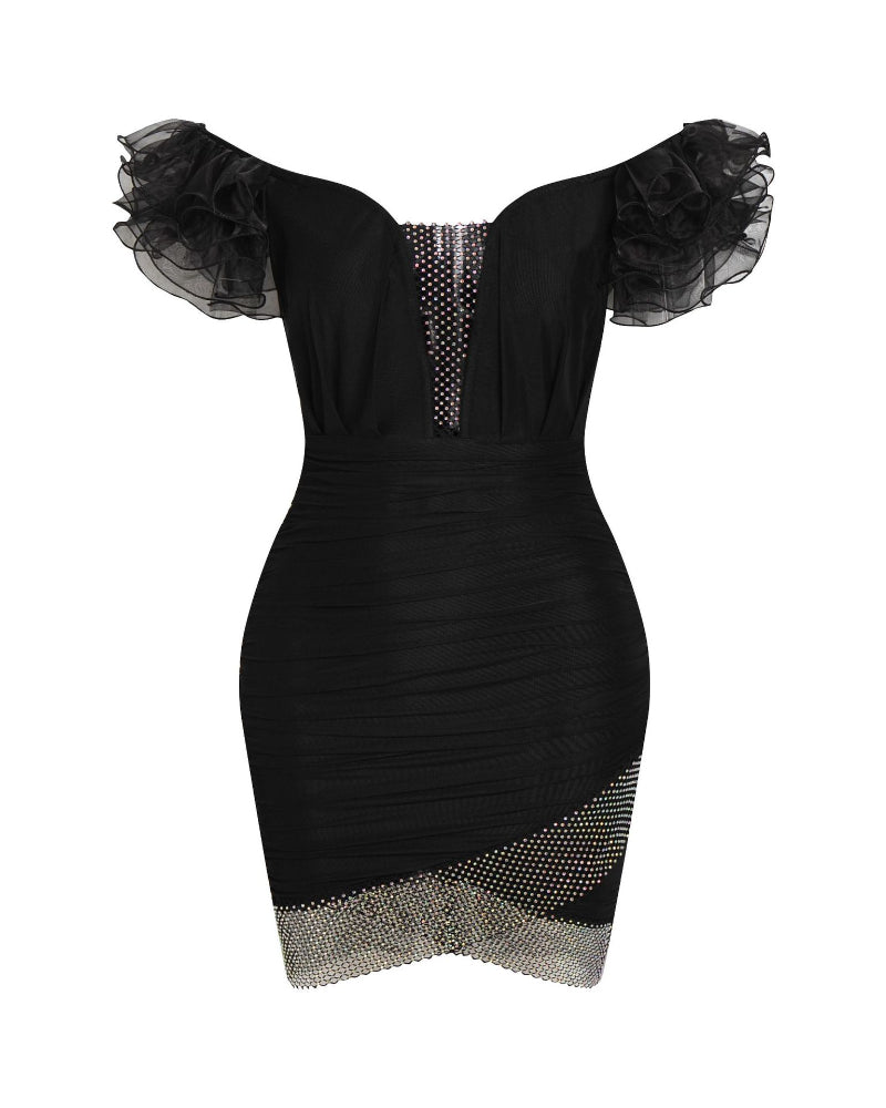 Noelle Mini Dress-Black