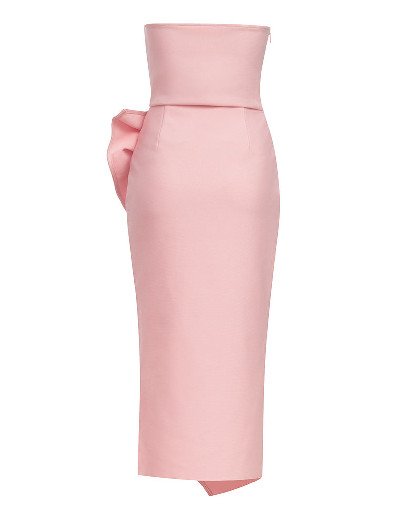 Alannah Midi Dress-Pink