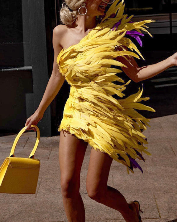 Nataly Mini Dress - Yellow
