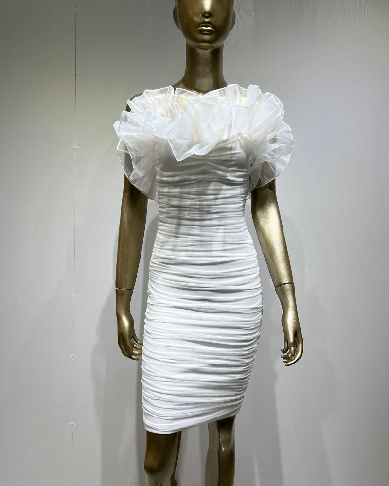 Charity Mini Dress-White