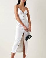 Clare Midi Dress-White