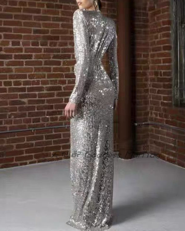 Skye Maxi Dress - Silver