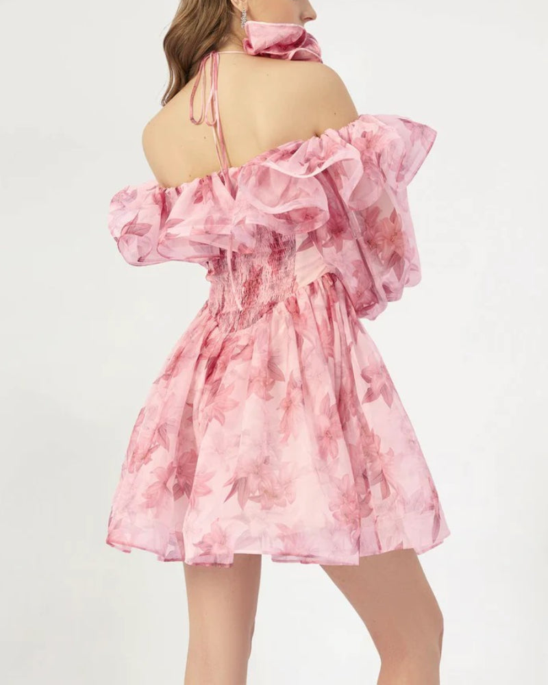 Micah Mini Dress-pink