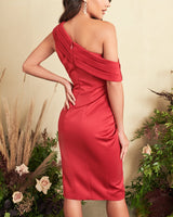Ryann Midi Dress-Red