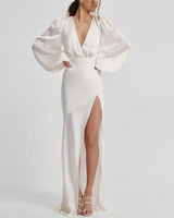 Mina Maxi Dress-WHITE