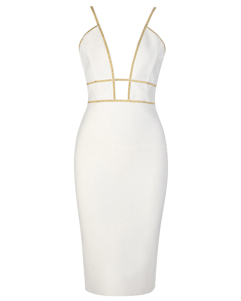 Jaylen Midi Dress-White