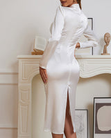 Azaria Midi Dress-White