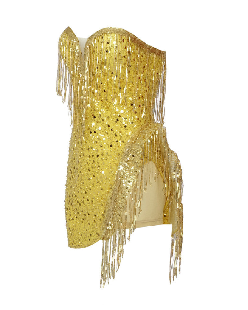 Aspen Mini Dress-Gold fashionmallonline.com Aspen Mini Dress-Gold fashionmallonline.com