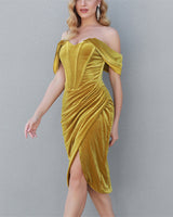 Kyleigh Midi Dress-Gold