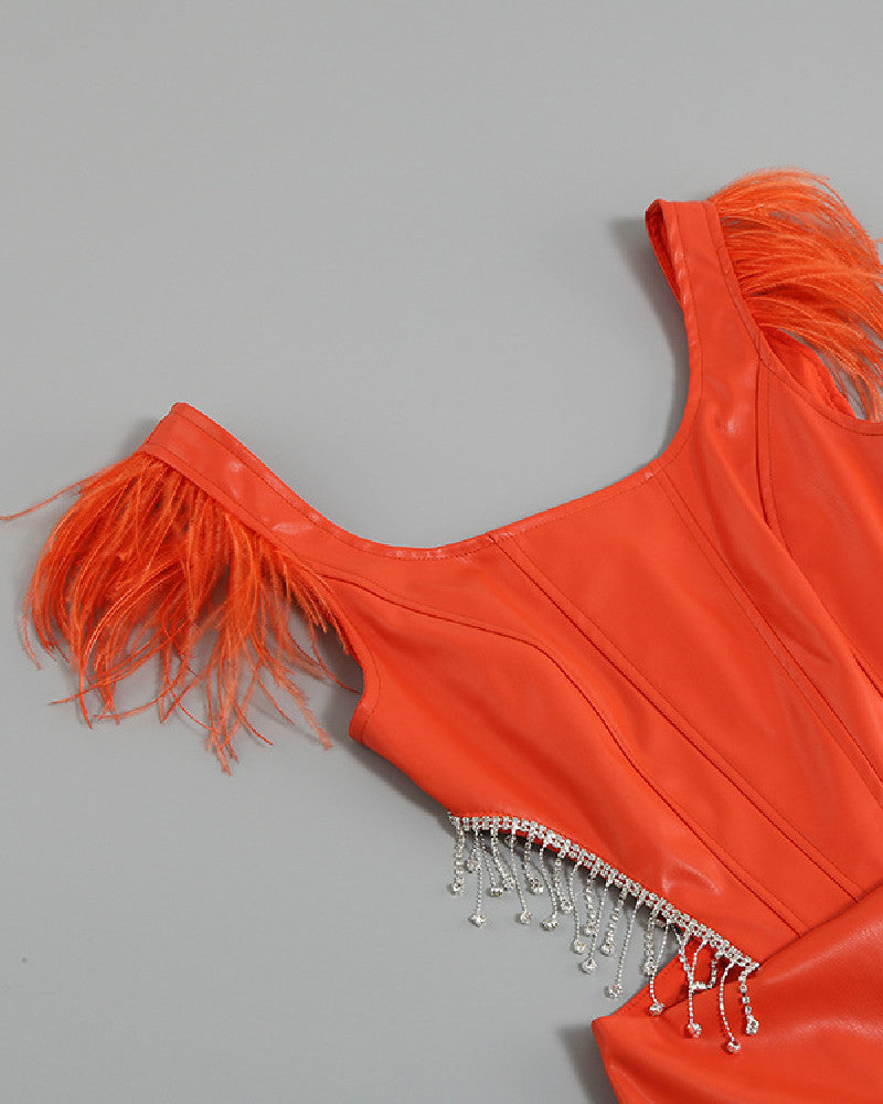 Danna Mini Dress-Orange