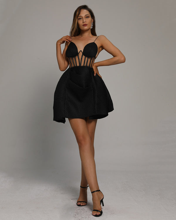 Alma Mini Dress-Black