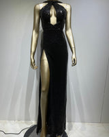 Lizeth Maxi Dress-Black