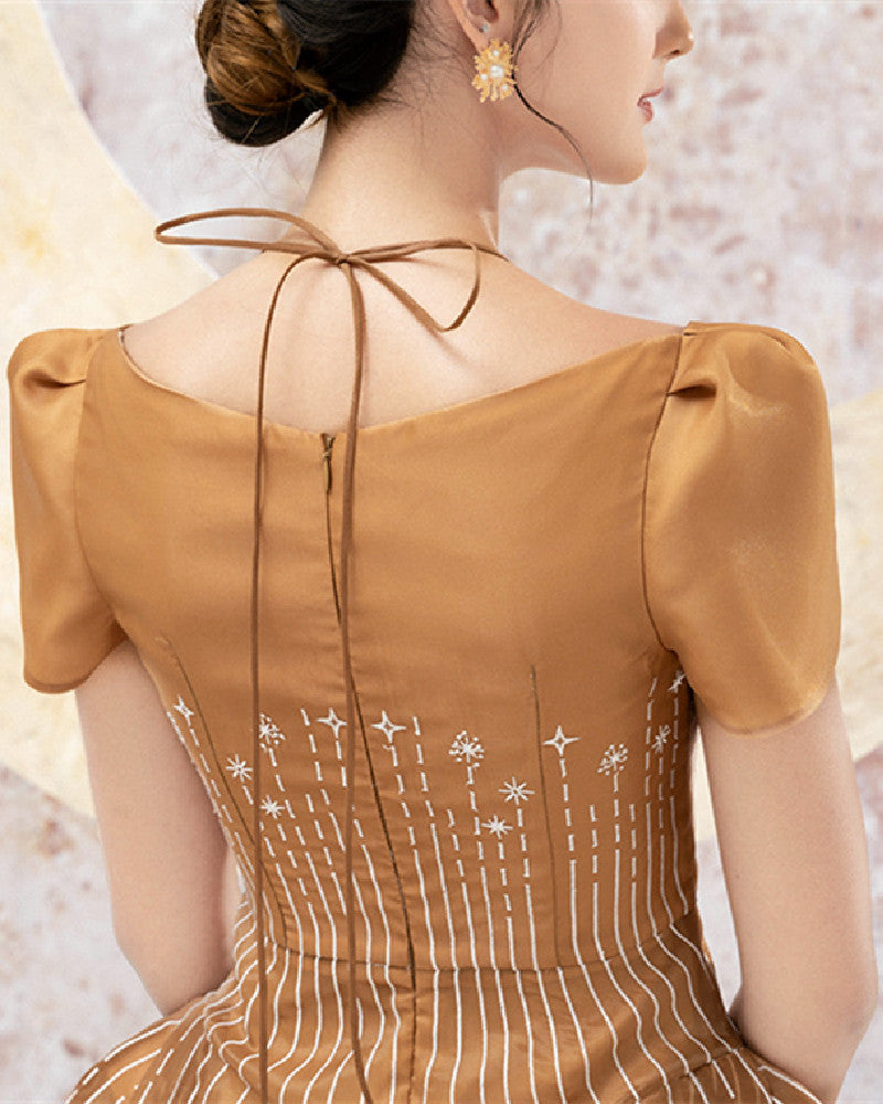 Karley Mini Dress-Dark Yellow