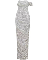 Amirah Maxi Dress-Silver