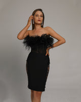 Clarissa Midi Dress-Black