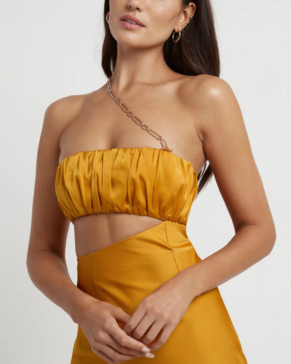 Keely Midi Dress-Yellow